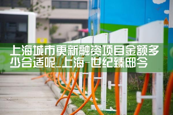 上海城市更新融资项目金额多少合适呢