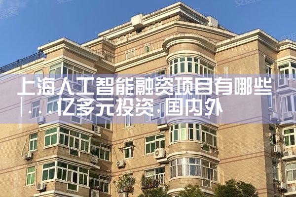 上海人工智能融资项目有哪些