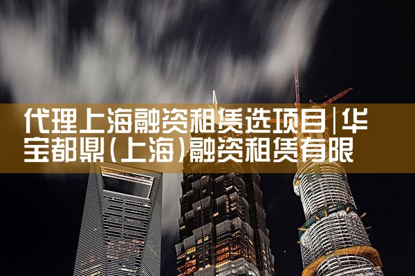 代理上海融资租赁选项目