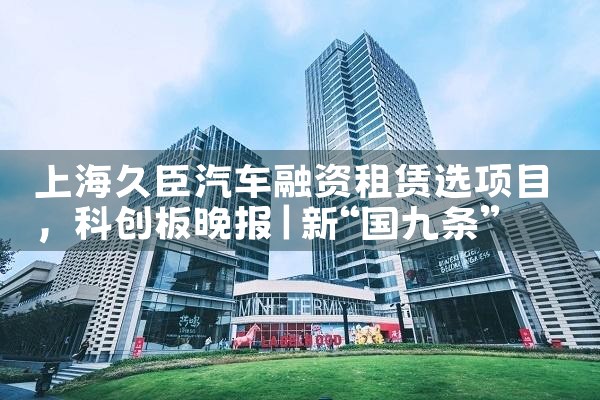 上海久臣汽车融资租赁选项目