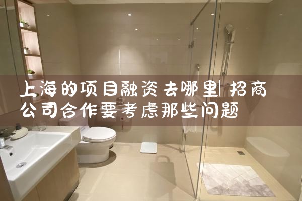 上海的项目融资去哪里